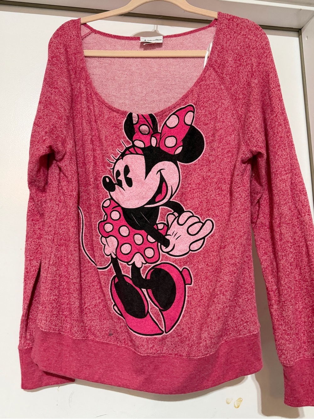 Disney Pink Minnie Pullover with Polka-Dot Bow